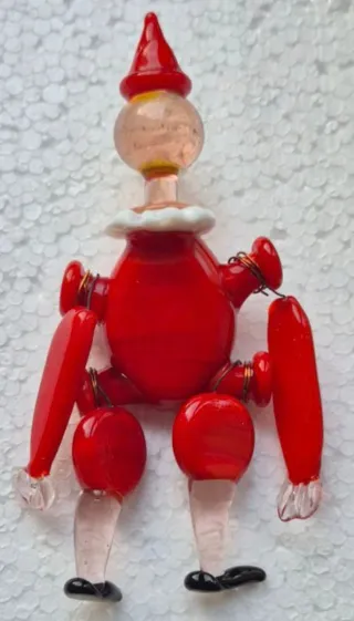 4 Pinocchi Vintage Vetro Murano Snodabili 1970