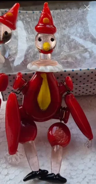 4 Pinocchi Vintage Vetro Murano Snodabili 1970