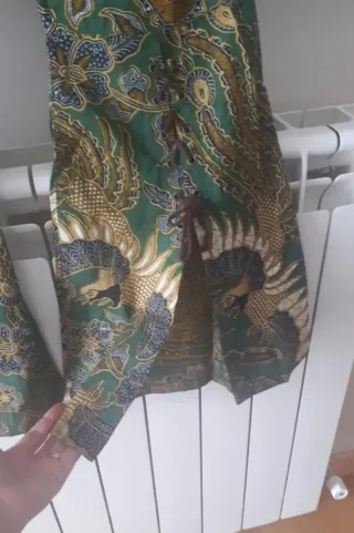 Pantalones hippies verdes con estampado