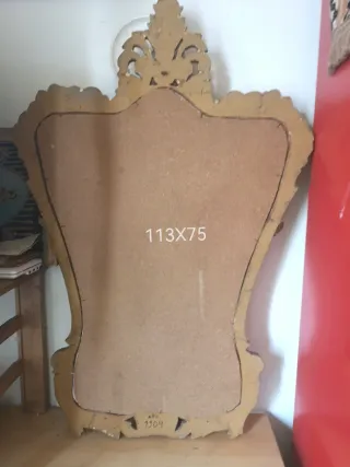 Espejo Isabelino Antiguo Dorado
