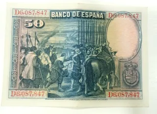 Billetes 50 pesetas,año 1928