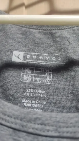 Pack 2 Camisetas Tirantes Domyos (Gris y Negra)