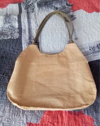 Borsa estiva beige e marrone