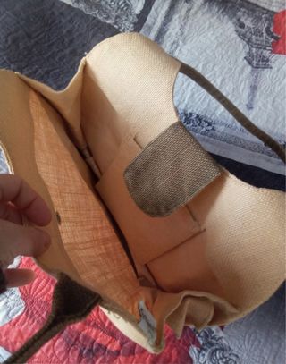 Borsa estiva beige e marrone