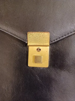 Borsa porta documenti vintage nera