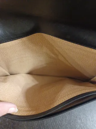 Borsa porta documenti vintage nera