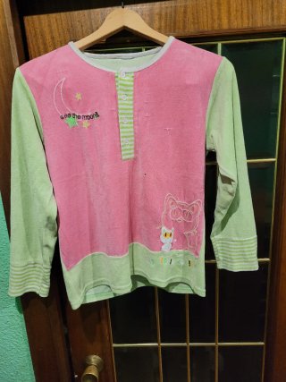 Camiseta Pijama Mujer Gato Talla S