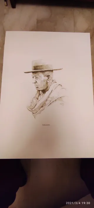 4 Litografie di Siviglia Profili Taurini Firmate