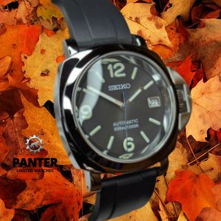 Reloj SEIKO CUSTOM PAN NEGRO BLANCO Y AZUL OSCURO