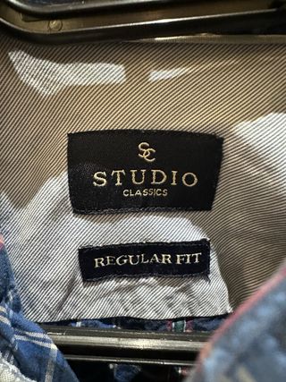 Camisa Studio Classics Cuadros Azul Talla S