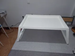 Mesa Auxiliar Plegable Ikea Blanca