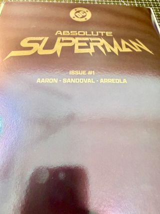 Comic USA Absolute Superman #1 Jim Lee FOIL VIRGIN
