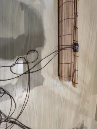 Estor enrollable de bambú