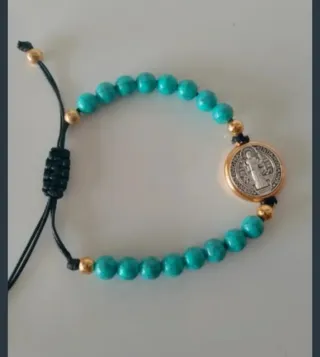 Lote: 2 Pulseras, Rosario y Llave San Benito