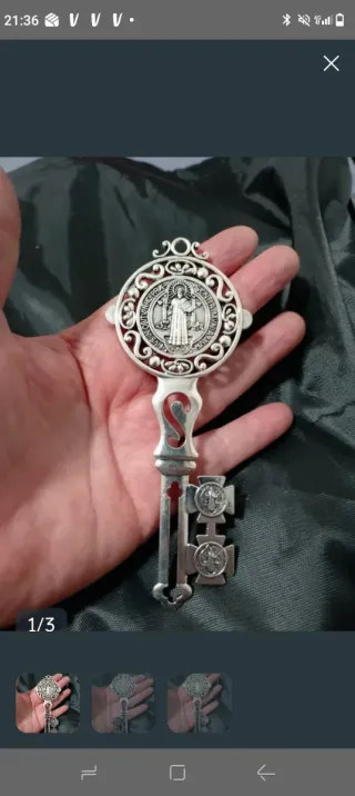 Lote: 2 Pulseras, Rosario y Llave San Benito