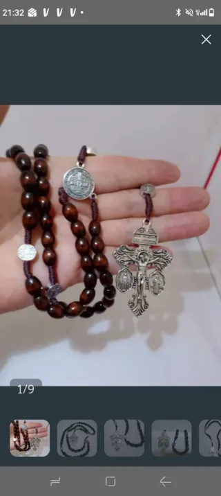 Lote: 2 Pulseras, Rosario y Llave San Benito