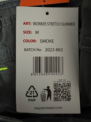 Pantalones de trabajo PAYPER grises