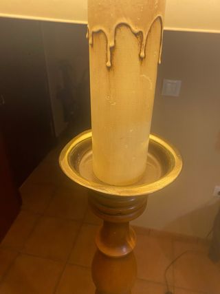 Lámpara de pie madera vintage