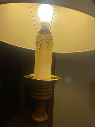 Lámpara de pie madera vintage