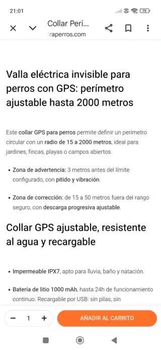 Collar Control Perimetral Perros