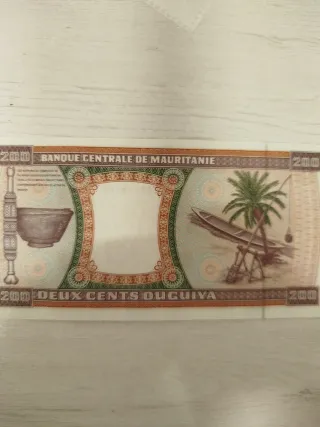 Billete de 200 Ouguiya Mauritania 2002