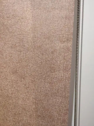 Estor enrollable beige y cobre
