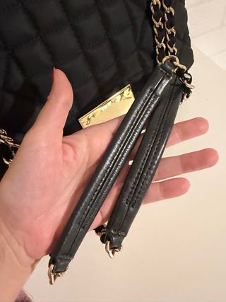 Bolso Purificación García Negro Dorado