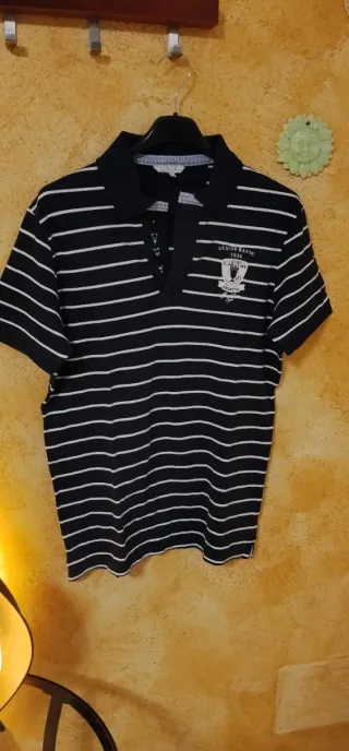 Polo OVS a righe blu e bianche