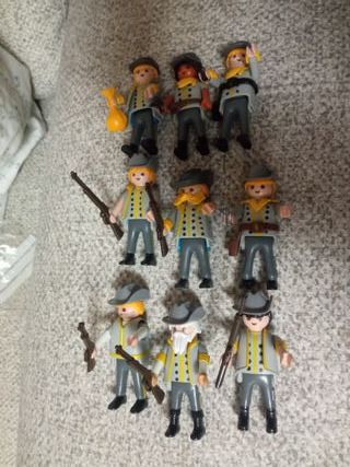 Grupo de 9 Soldados Sudistas Confederados-