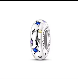 Abalorio Plata Estrellas Multicolor para pandora