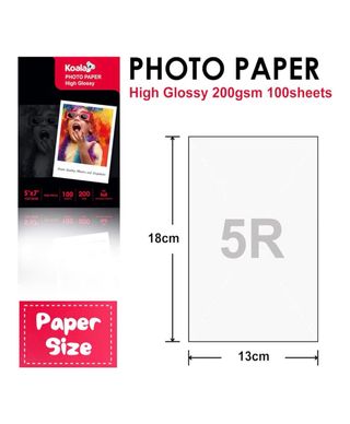 Papel Fotográfico Koala High Glossy 5x7