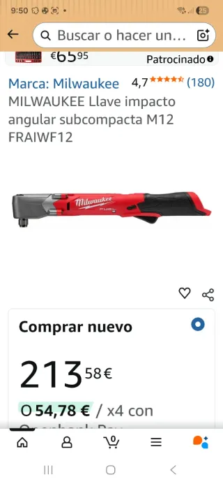Llave Carraca Milwaukee M12 FUEL 300Nm 1/2