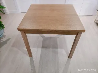 Mesa Roble Extensible IKEA de 90x90