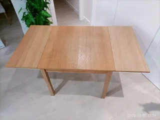 Mesa Roble Extensible IKEA de 90x90