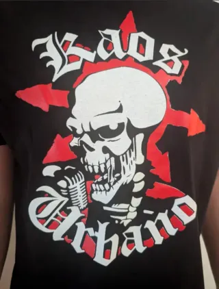 CAMISETA NEGRA - KAOS URBANO - TALLA XL y más