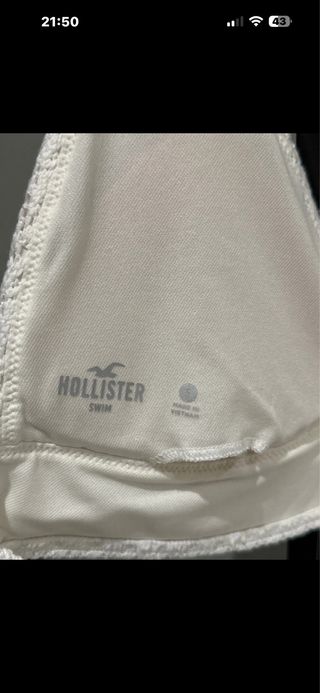 Top Crochet Hollister marfil