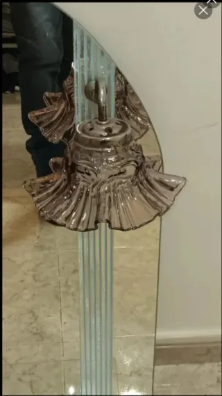 Espejo Baño Vintage Plata Cristal