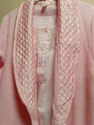 Conjunto Bata y Camisón Rosa