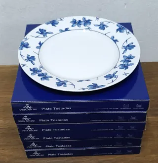 CONJUNTO DE 6 PLATOS DE PORCELANA VISTA ALEGRE