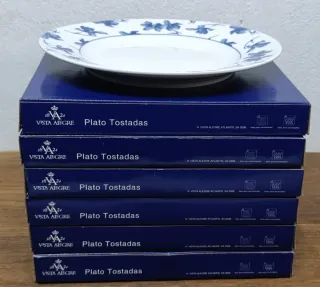 CONJUNTO DE 6 PLATOS DE PORCELANA VISTA ALEGRE