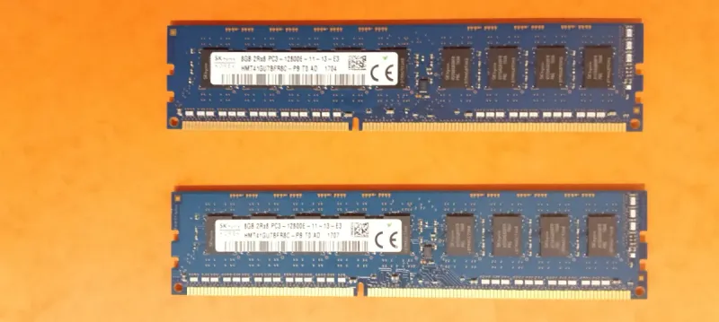 2x SK Hynix 8GB DDR3 PC3-12800E RAM ECC