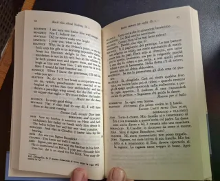 Libro" Molto rumore per nulla" William Shakespere