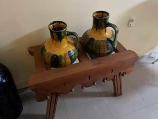 2 Cántaros de cerámica decorados