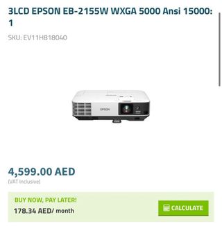 Proyector Epson Blanco “5000 lúmenes, muy luminoso