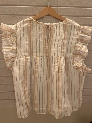 Top Nicoli Rayas Beige Multicolor