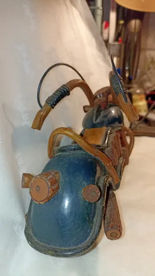 Harley Davidson artesanía manual madera 29 cm