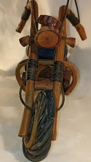 Harley Davidson artesanía manual madera 29 cm