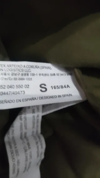 Chaqueta Stradivarius Talla S Verde Militar