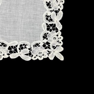 Pañuelo antiguo encaje Duquesa inglés