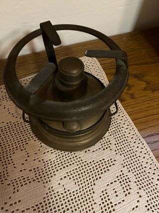 Fornellino/lampada vintage ottone